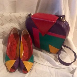 Vintage Bruno Magli heel with matching handbag
